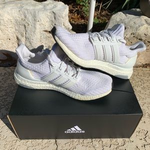 White Adidas Ultraboosts